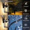 image:imageBesLowe 2Pack Outdoor Wall Light Fixture with Water Ripple Glass Black  Waterproof Antirust amp CorrosionBlack with Watter Ripple Glass