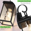 image:imageBesLowe 2Pack Outdoor Wall Light Fixture with Water Ripple Glass Black  Waterproof Antirust amp CorrosionBlack with Watter Ripple Glass