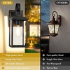 image:imageBesLowe 2Pack Outdoor Wall Light Fixture with Water Ripple Glass Black  Waterproof Antirust amp CorrosionBronze