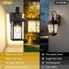 image:imageBesLowe 2Pack Outdoor Wall Light Fixture with Water Ripple Glass Black  Waterproof Antirust amp CorrosionBronze