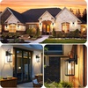 image:imageBesLowe 2Pack Outdoor Wall Light Fixture with Water Ripple Glass Black  Waterproof Antirust amp CorrosionBronze
