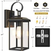 image:imageBesLowe 2Pack Outdoor Wall Light Fixture with Water Ripple Glass Black  Waterproof Antirust amp CorrosionBronze