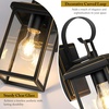image:imageBesLowe 2Pack Outdoor Wall Light Fixture with Water Ripple Glass Black  Waterproof Antirust amp CorrosionBronze