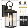 image:imageBesLowe 2Pack Outdoor Wall Light Fixture with Water Ripple Glass Black  Waterproof Antirust amp CorrosionBronze
