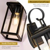 image:imageBesLowe 2Pack Outdoor Wall Light Fixture with Water Ripple Glass Black  Waterproof Antirust amp CorrosionBronze