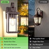 image:imageBesLowe 2Pack Outdoor Wall Light Fixture with Water Ripple Glass Black  Waterproof Antirust amp CorrosionBrown