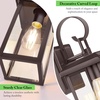 image:imageBesLowe 2Pack Outdoor Wall Light Fixture with Water Ripple Glass Black  Waterproof Antirust amp CorrosionBrown