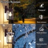 image:imageBesLowe 2Pack Outdoor Wall Light Fixture with Water Ripple Glass Black  Waterproof Antirust amp CorrosionBrown