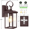 image:imageBesLowe 2Pack Outdoor Wall Light Fixture with Water Ripple Glass Black  Waterproof Antirust amp CorrosionBrown