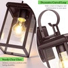 image:imageBesLowe 2Pack Outdoor Wall Light Fixture with Water Ripple Glass Black  Waterproof Antirust amp CorrosionBrown