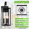 image:imageBesLowe 2Pack Outdoor Wall Light Fixture with Water Ripple Glass Black  Waterproof Antirust amp CorrosionMatte Black