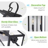 image:imageBesLowe 2Pack Outdoor Wall Light Fixture with Water Ripple Glass Black  Waterproof Antirust amp CorrosionMatte Black