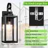 image:imageBesLowe 2Pack Outdoor Wall Light Fixture with Water Ripple Glass Black  Waterproof Antirust amp CorrosionMatte Black