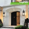 image:imageBesLowe 2Pack Outdoor Wall Light Fixture with Water Ripple Glass Black  Waterproof Antirust amp CorrosionMatte Black