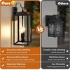 image:imageBesLowe 2Pack Outdoor Wall Light Fixture with Water Ripple Glass Black  Waterproof Antirust amp CorrosionMatte Black