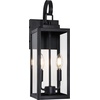 image:imageBesLowe 2Pack Outdoor Wall Light Fixture with Water Ripple Glass Black  Waterproof Antirust amp CorrosionMatte Black