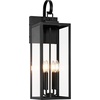 image:imageBesLowe 2Pack Outdoor Wall Light Fixture with Water Ripple Glass Black  Waterproof Antirust amp CorrosionMatte Black