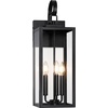 image:imageBesLowe 2Pack Outdoor Wall Light Fixture with Water Ripple Glass Black  Waterproof Antirust amp CorrosionMatte Black