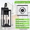 image:imageBesLowe 2Pack Outdoor Wall Light Fixture with Water Ripple Glass Black  Waterproof Antirust amp CorrosionMatte Black