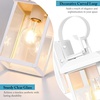 image:imageBesLowe 2Pack Outdoor Wall Light Fixture with Water Ripple Glass Black  Waterproof Antirust amp CorrosionWhite