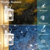 image:imageBesLowe 2Pack Outdoor Wall Light Fixture with Water Ripple Glass Black  Waterproof Antirust amp CorrosionWhite