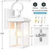 image:imageBesLowe 2Pack Outdoor Wall Light Fixture with Water Ripple Glass Black  Waterproof Antirust amp CorrosionWhite