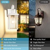 image:imageBesLowe 2Pack Outdoor Wall Light Fixture with Water Ripple Glass Black  Waterproof Antirust amp CorrosionWhite