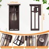 image:imageBesLowe Outdoor Wall Light Fixtures Exterior Waterproof Porch Wall Lanterns Matte Black Wall Sconces with Clear Glass Shade Modern Outside Lights for House Front Door Patio Garage 2PackBrown with Clear Glass
