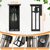 image:imageBesLowe Outdoor Wall Light Fixtures Exterior Waterproof Porch Wall Lanterns Matte Black Wall Sconces with Clear Glass Shade Modern Outside Lights for House Front Door Patio Garage 2PackBlack with Clear Glass