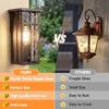 image:imageBesLowe Outdoor Wall Light Fixtures Exterior Waterproof Porch Wall Lanterns Matte Black Wall Sconces with Clear Glass Shade Modern Outside Lights for House Front Door Patio Garage 2PackBrown with Ripple Glass