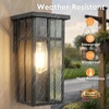 image:imageBesLowe Outdoor Wall Light Fixtures Exterior Waterproof Porch Wall Lanterns Matte Black Wall Sconces with Clear Glass Shade Modern Outside Lights for House Front Door Patio Garage 2PackBlack with Clear Glass