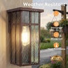 image:imageBesLowe Outdoor Wall Light Fixtures Exterior Waterproof Porch Wall Lanterns Matte Black Wall Sconces with Clear Glass Shade Modern Outside Lights for House Front Door Patio Garage 2PackBrown with Clear Glass