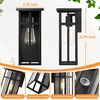 image:imageBesLowe Outdoor Wall Light Fixtures Exterior Waterproof Porch Wall Lanterns Matte Black Wall Sconces with Clear Glass Shade Modern Outside Lights for House Front Door Patio Garage 2PackBlack with Clear Glass
