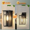 image:imageBesLowe Outdoor Wall Light Fixtures Exterior Waterproof Porch Wall Lanterns Matte Black Wall Sconces with Clear Glass Shade Modern Outside Lights for House Front Door Patio Garage 2PackBlack with Clear Glass