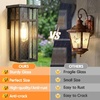 image:imageBesLowe Outdoor Wall Light Fixtures Exterior Waterproof Porch Wall Lanterns Matte Black Wall Sconces with Clear Glass Shade Modern Outside Lights for House Front Door Patio Garage 2PackBlack with Clear Glass