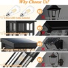 image:imageBesLowe Solar Outdoor Wall Lights 2Pack Black Solar Powered Wall Sconce Lanterns Waterproof Exterior Lighting Fixtures with Metal Frame Outside Lights for House Garage Porch LED Bulbs Included13 inch