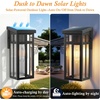 image:imageBesLowe Solar Outdoor Wall Lights 2Pack Black Solar Powered Wall Sconce Lanterns Waterproof Exterior Lighting Fixtures with Metal Frame Outside Lights for House Garage Porch LED Bulbs Included13 inch