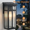 image:imageBesLowe Solar Outdoor Wall Lights 2Pack Black Solar Powered Wall Sconce Lanterns Waterproof Exterior Lighting Fixtures with Metal Frame Outside Lights for House Garage Porch LED Bulbs Included13 inch