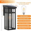 image:imageBesLowe Solar Outdoor Wall Lights 2Pack Black Solar Powered Wall Sconce Lanterns Waterproof Exterior Lighting Fixtures with Metal Frame Outside Lights for House Garage Porch LED Bulbs Included13 inch