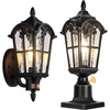 image:imageBesLowe 2Pack Motion Sensor Porch Lights and 1Pack Dusk to Dawn Post Light